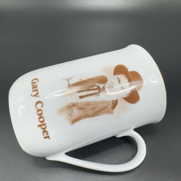Vintage Hollywood Hall of Fame Museum Porcelain Coffee Mug Cup Gary Cooper VTG - Picture 10 of 12